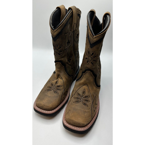 Dan Post Salina Leather Boot - Children's Brown Western Style